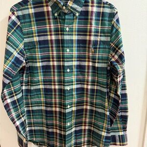 Ralph Lauren Men's Plaid Button Down Shirt - Green, Blue, Yellow‎